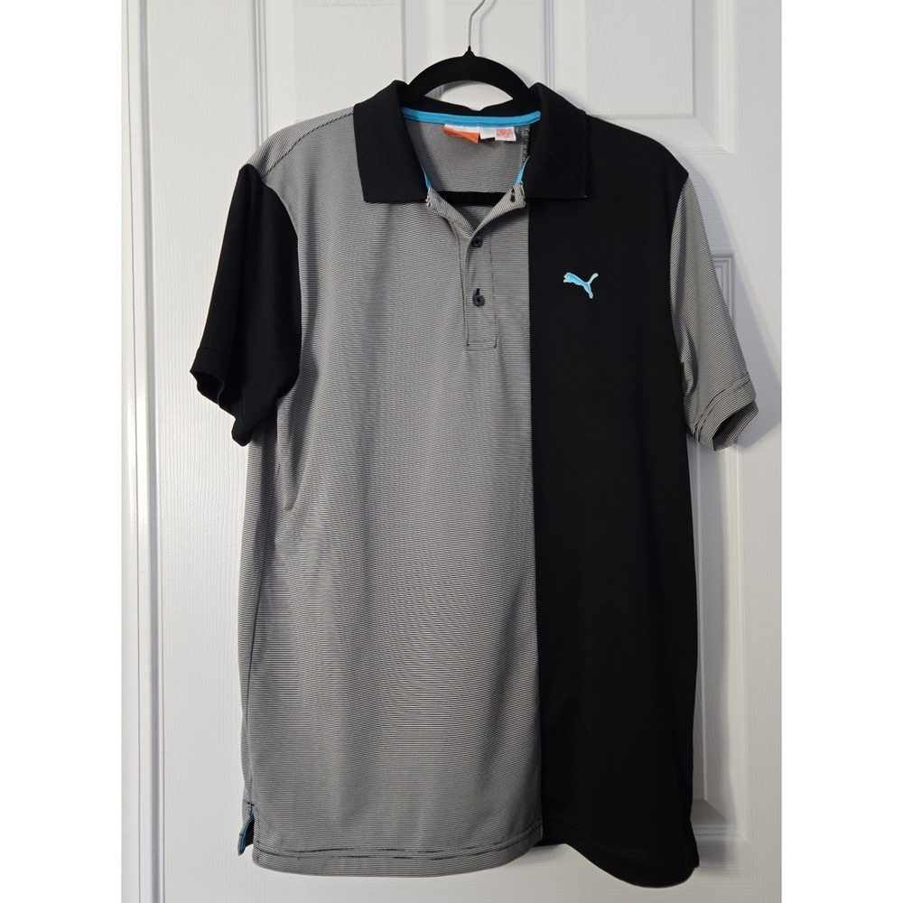Puma Womans Polo Shirt Size Medium Short Sleeve